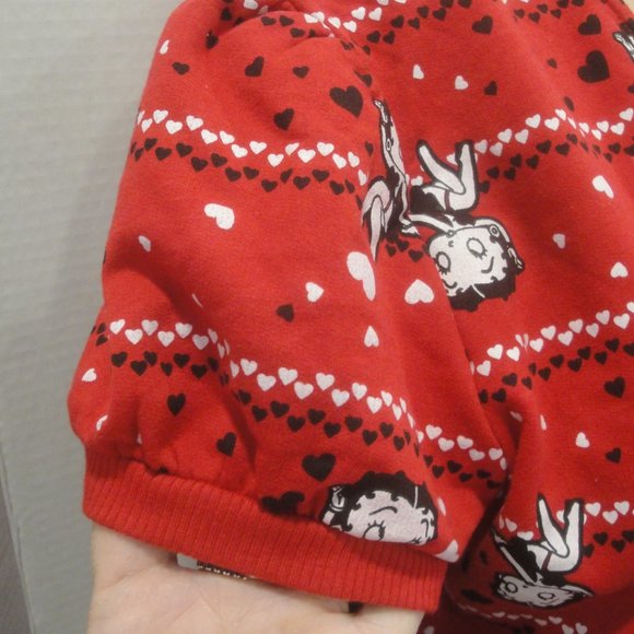 Betty Boop Full Zip Jacket with 2 front pockets thermal sleeves Junior S… - Picture 3 of 14